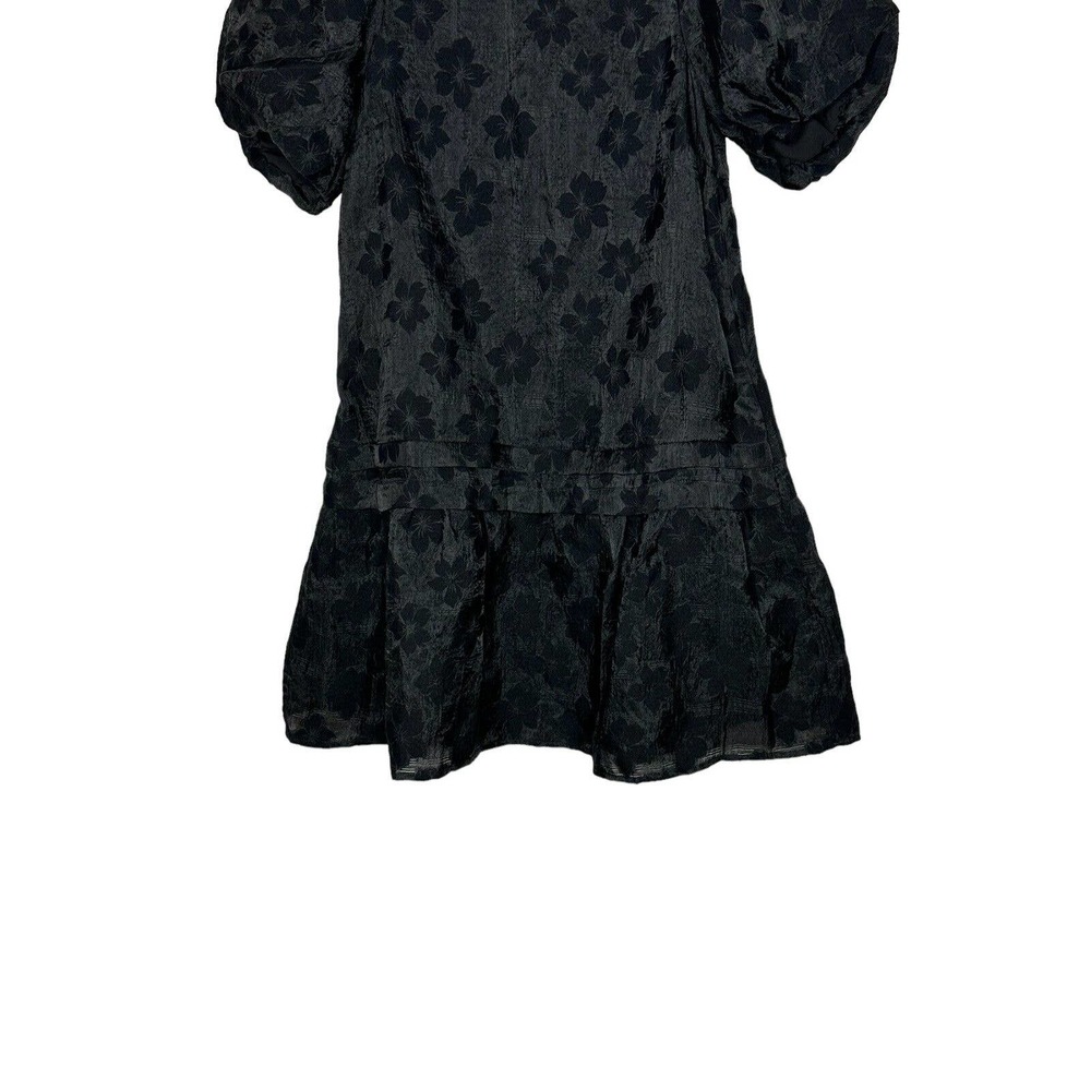 NWT Madewell Womens Puff Sleeve Pleated Mini‎ Dress XS Floral Jacquard Pockets - Picture 7 of 12